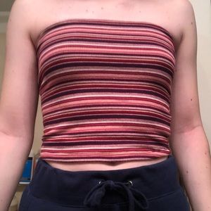 small american eagle striped tube top